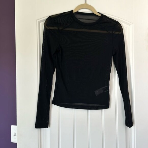 SHEIN Tops - Sheer Black Long Sleeve Tee